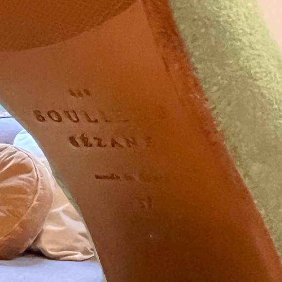 NWOT - Sézane Alice Suede Heels, Sea Green - Picture 16 of 16